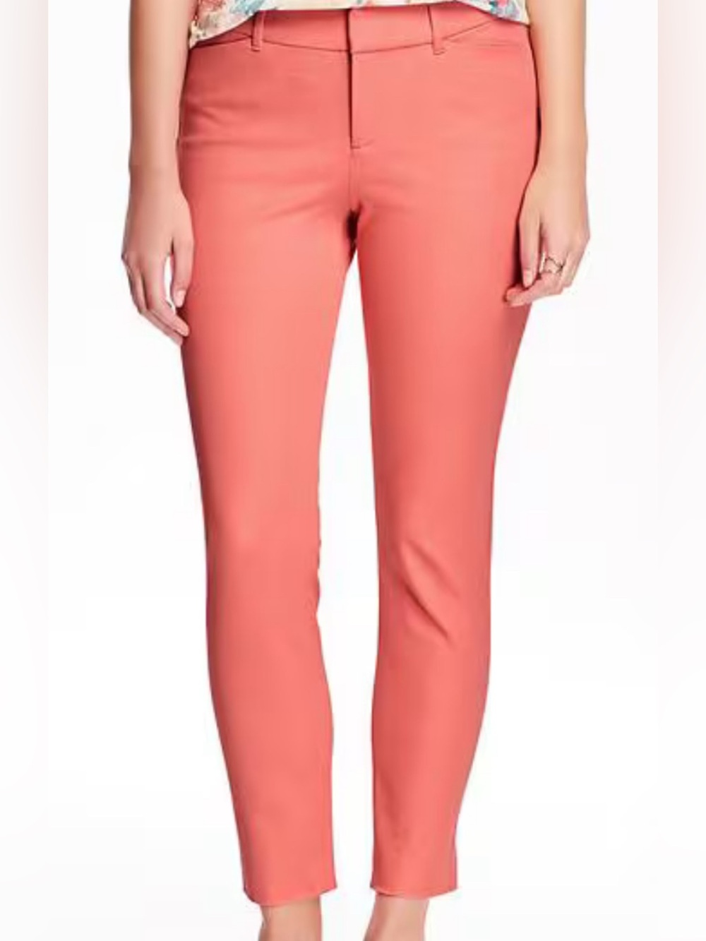 Old Navy Coral Pink Cropped Jeans